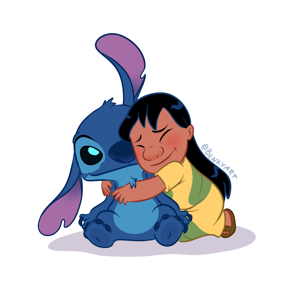 Lilo and Stitch hugging